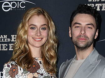 Aidan Turner and Caitlin Fitzg...